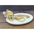 Gold plated stainless steel pendant, 18k gold plated pendant